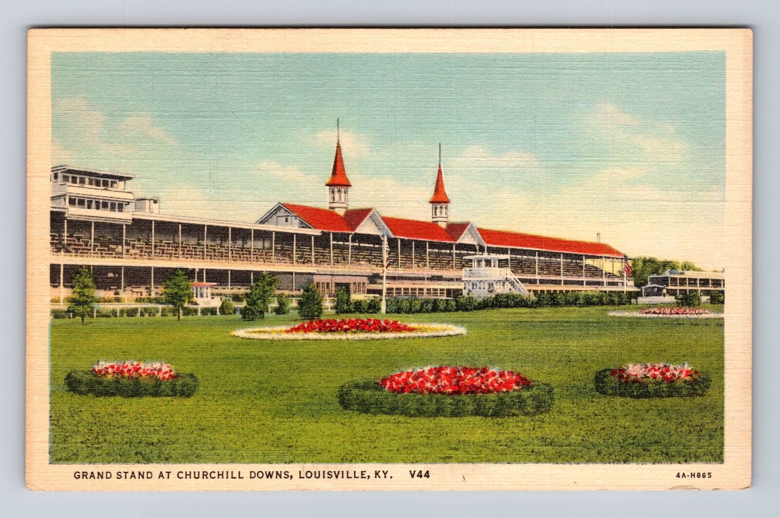 Louisville KY-Kentucky, Grand Stand, Churchill Downs, Antique, Vintage Postcard