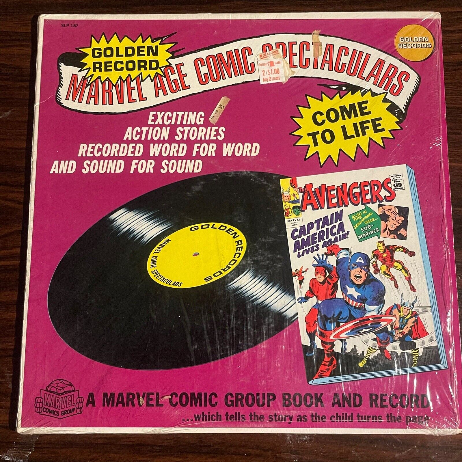 Golden Record Marvel Age Comic Spectaculars Avengers #1 1966 SLP187 Vinyl LP