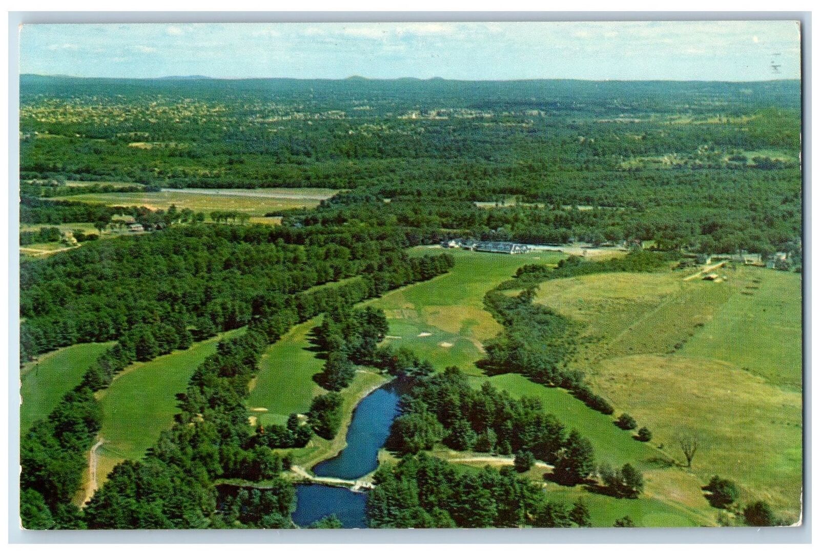 c1950 Aerial View The Manchester Country Club Manchester New Hampshire Postcard