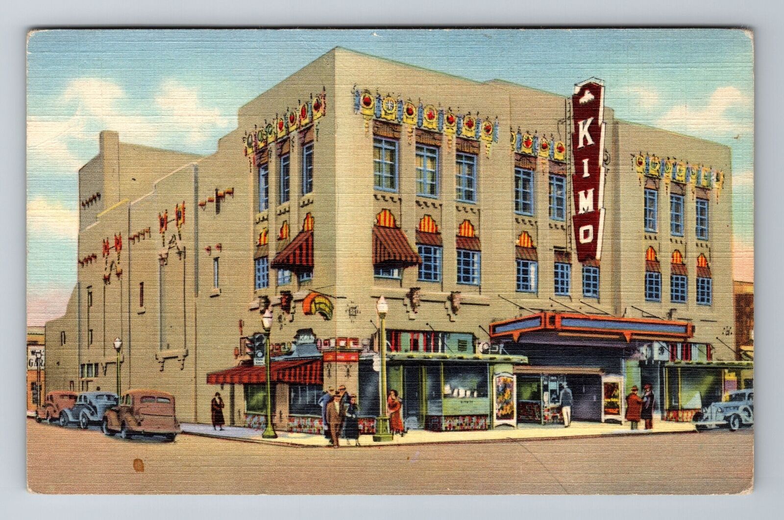 Albuquerque NM-New Mexico, Kimo Indian Theatre, Antique, Vintage Postcard