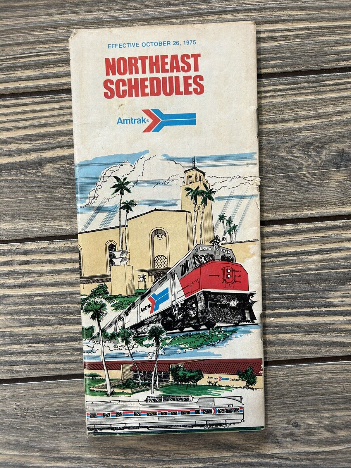 Vintage October 26 1975 North East Schedules Amtrak Brochure Pamphlet M