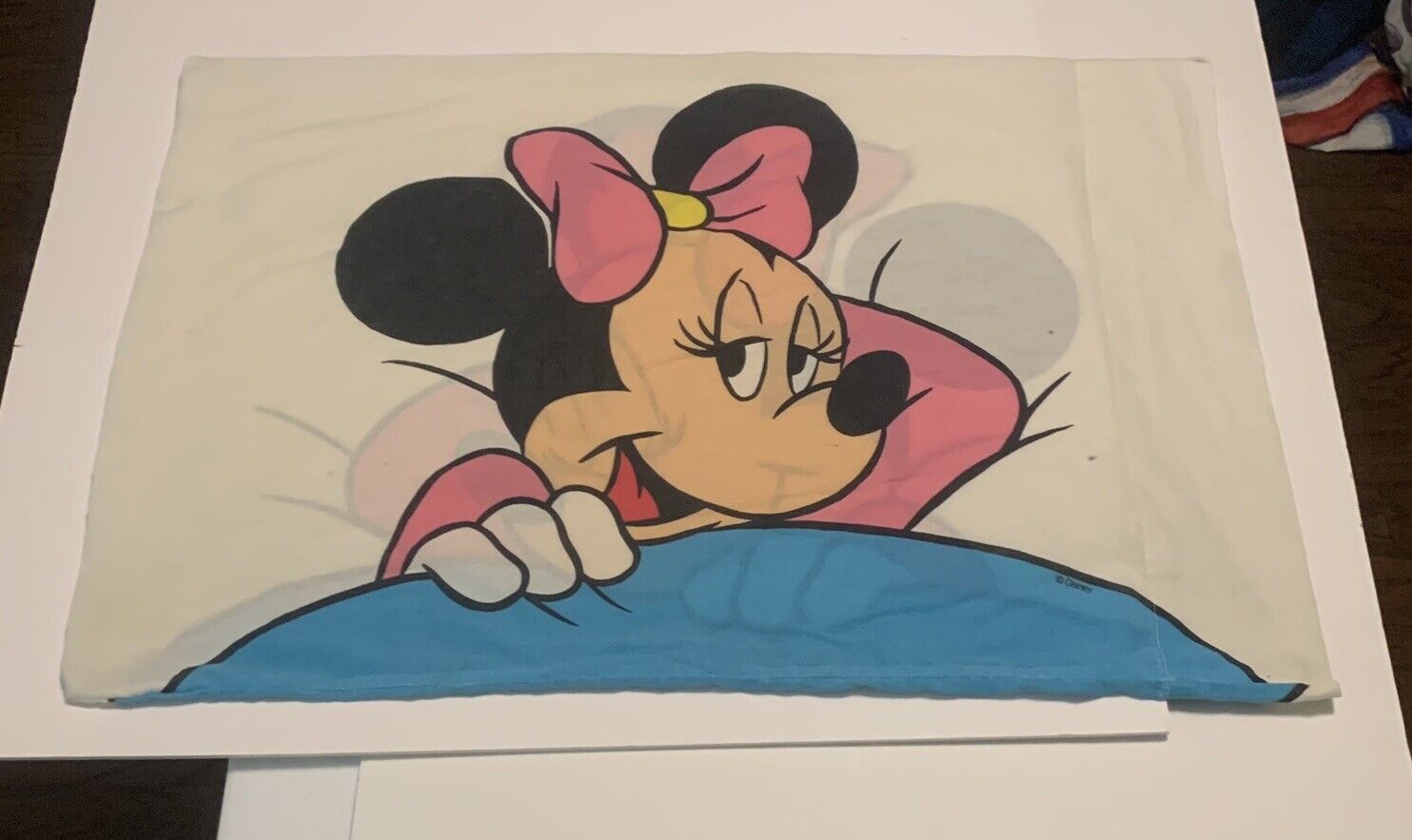 Vintage Disney Minnie Mouse Pillowcase Double Sided Standard Sleeping 30x20