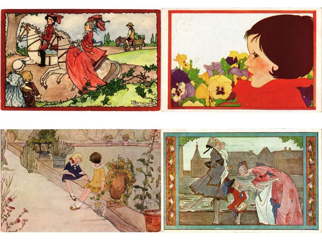 RIE CRAMER ARTIST SIGNED CHILDREN 14 Vintage Postcards Pre-1950 (L6752)