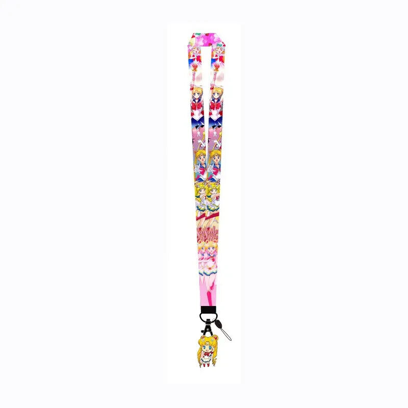 SAILOR MOON LANYARD Long Neck Strap Clasp ID Holder Gift Convention Anime