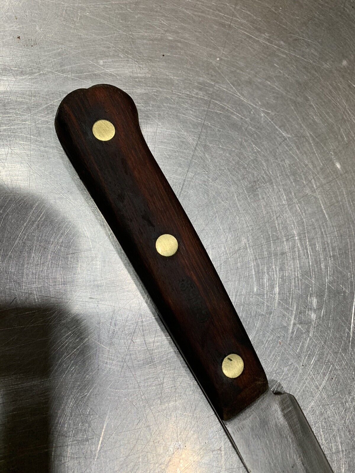 Vintage 9 inch carbon steel slicing knife