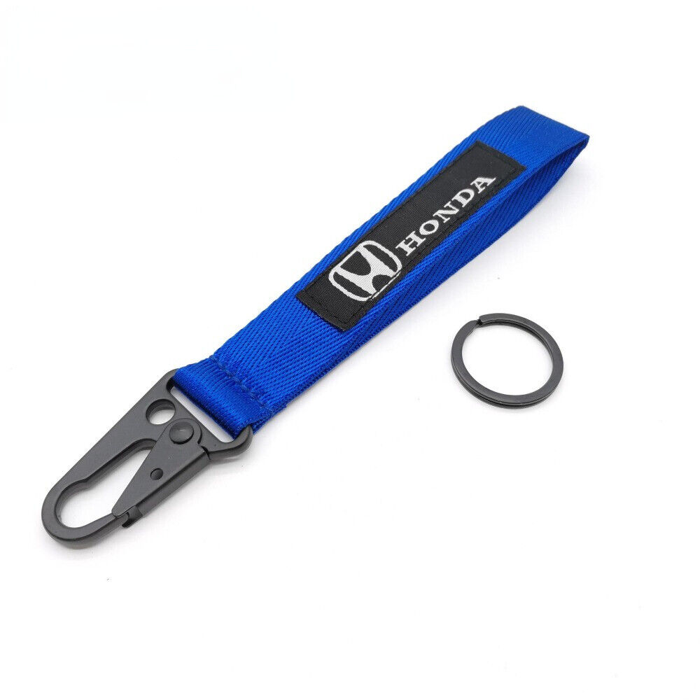 For Benz AMG Car Logo Racing Keychain Metal key Ring Hook Strap Lanyard Nylon