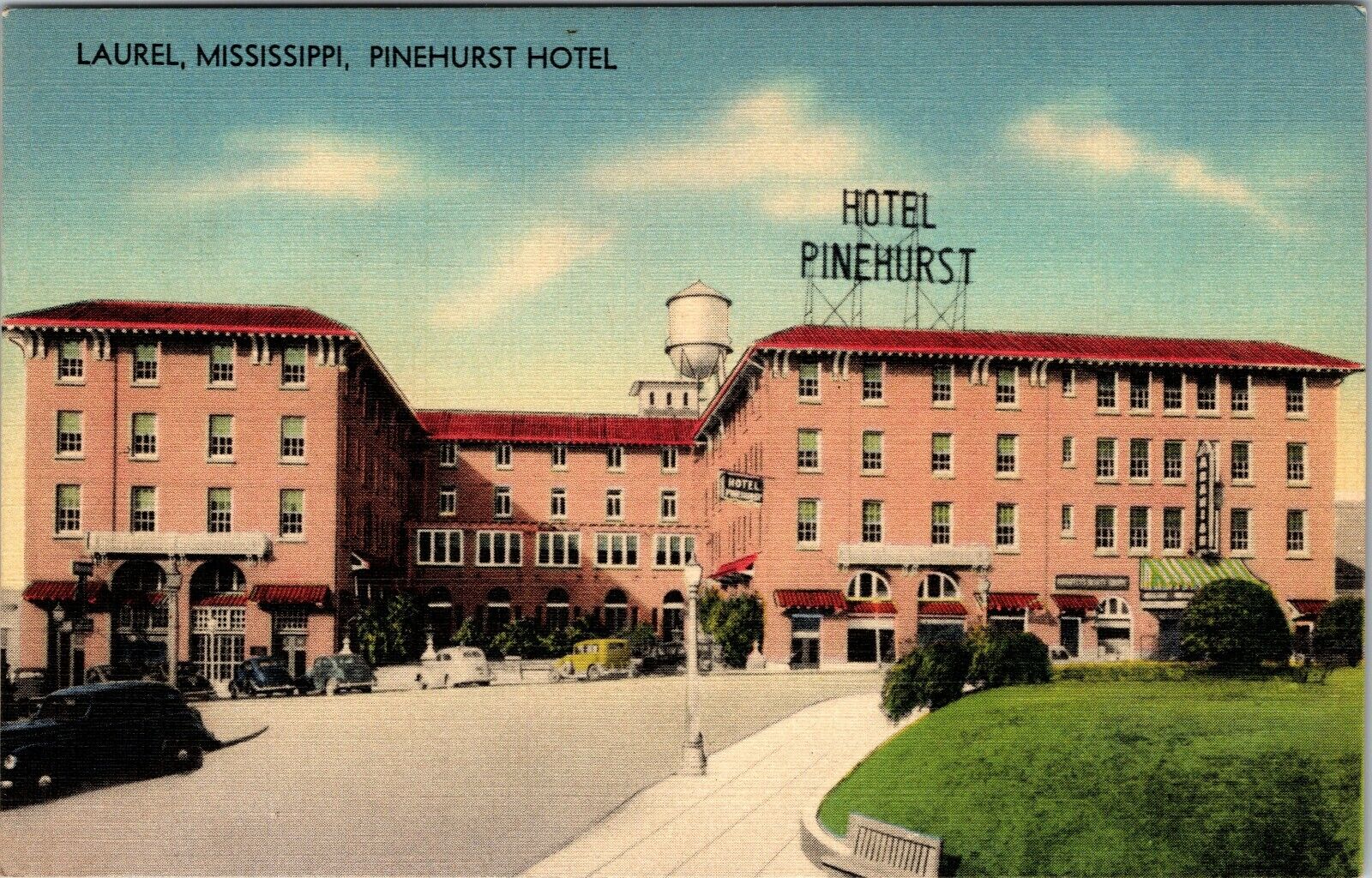Vintage Postcard Laurel Mississippi Hotel Pinhurst