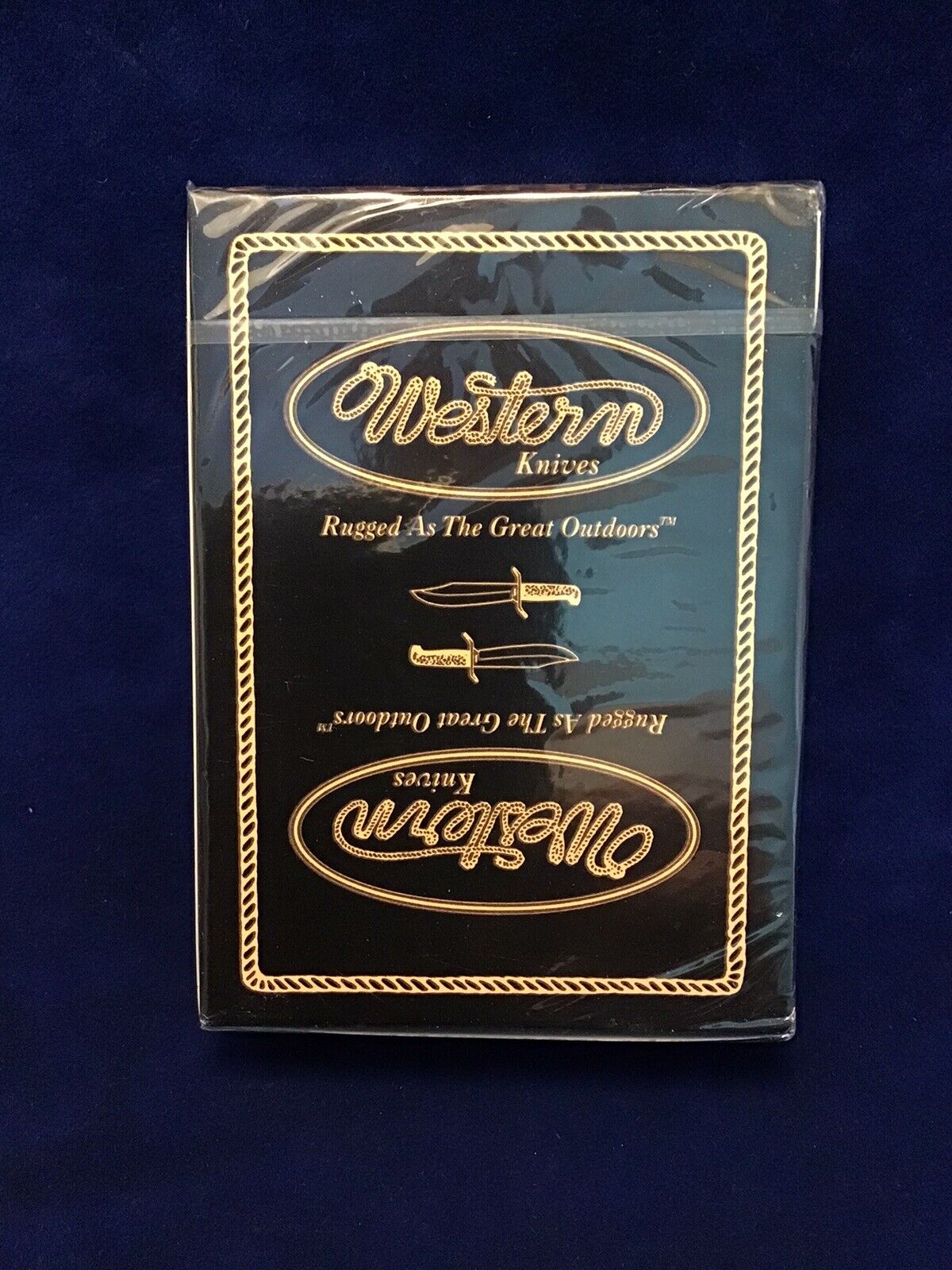 VINTAGE WESTERN CUTLERY COMPANY COLLECTIBLE SET /DECK OF PLAYING CARD-NOS