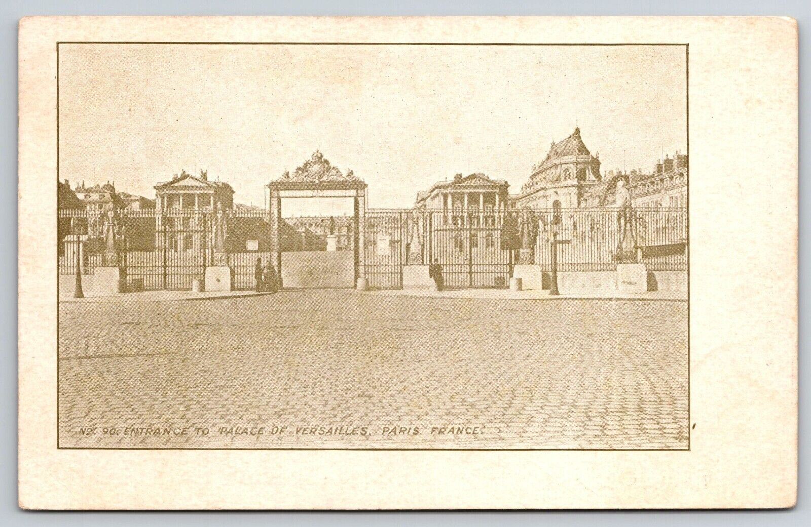 Entrance to Palce of Versailles, Paris, France 1911 Postcard PAR271