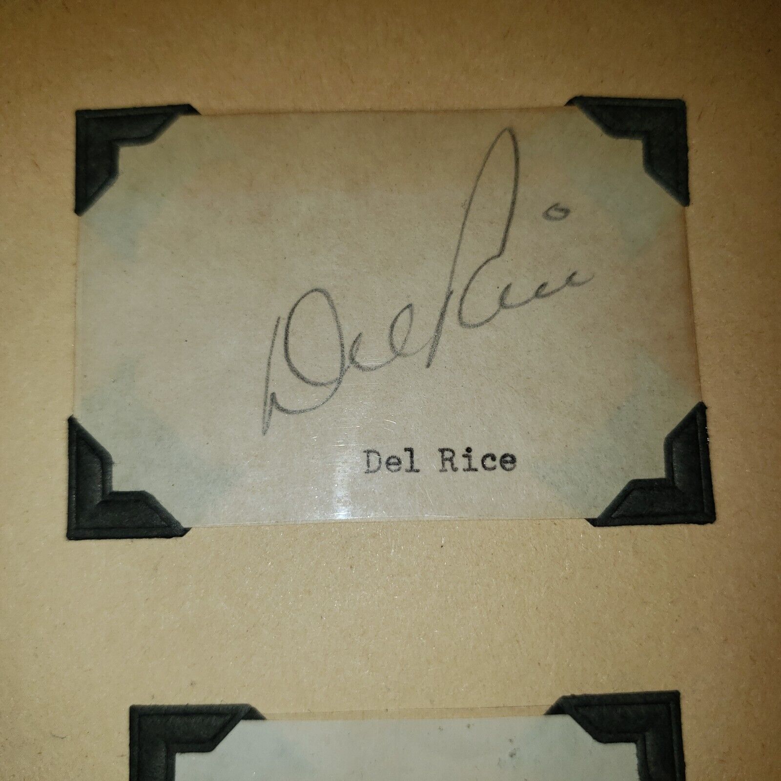 Vintage Del Rice Autograph