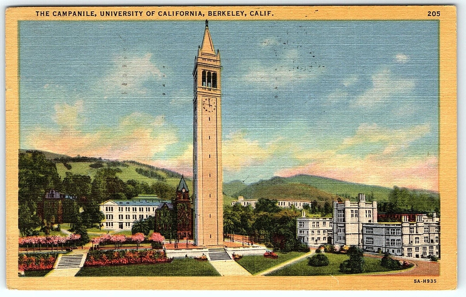 postcard The Campanile University of Berkeley California L2074