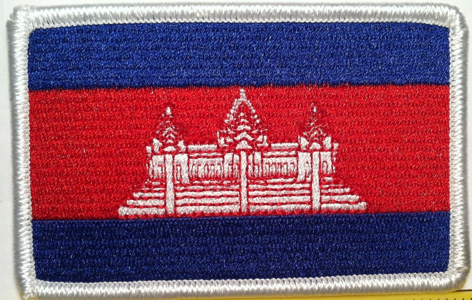 CAMBODIA Flag Patch W/ VELCRO® Brand Fastener Military Police Emblem #12