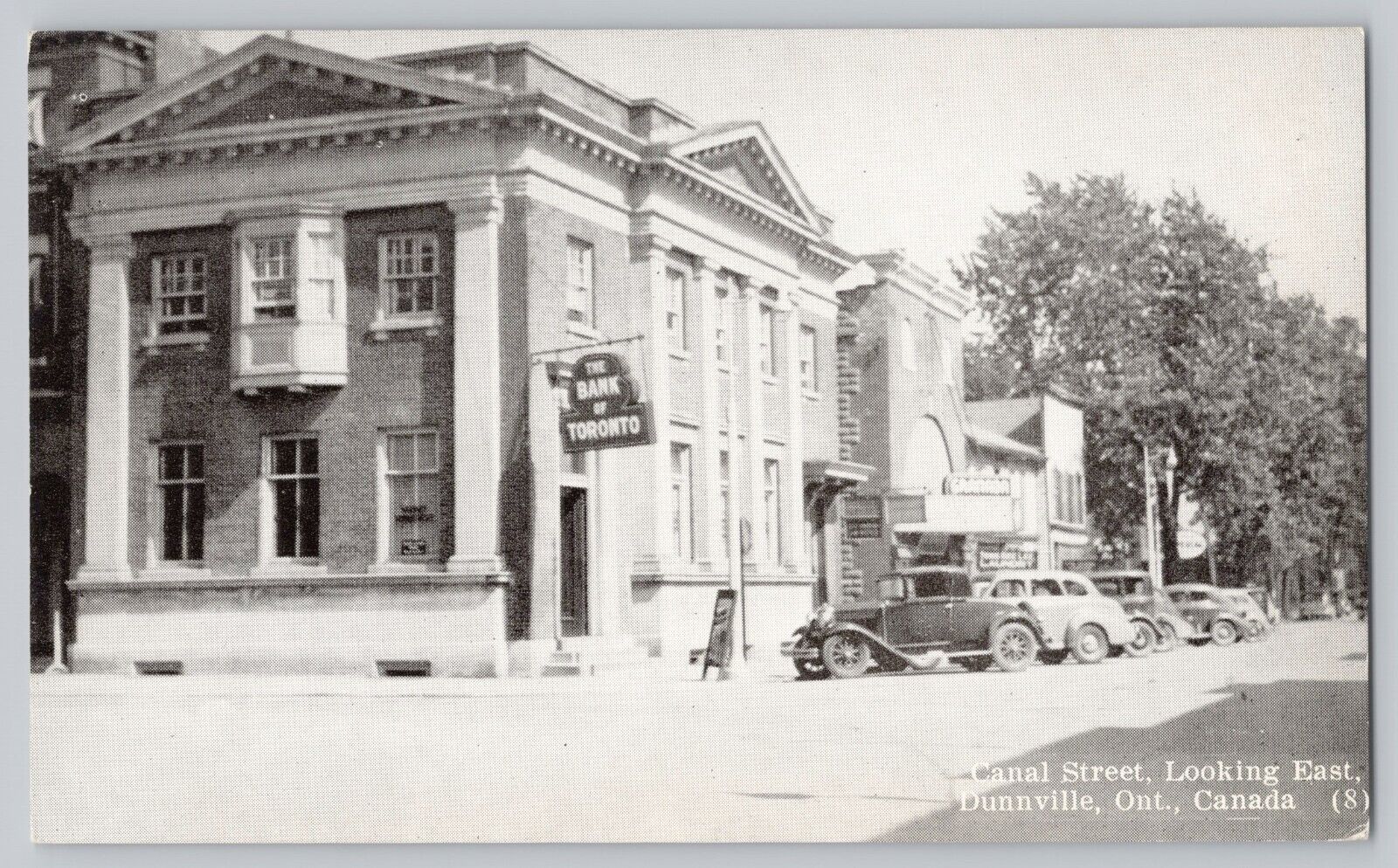 Dunnville Ontario Canada Canal Street Bank of Toronto 1930s Haldimand County