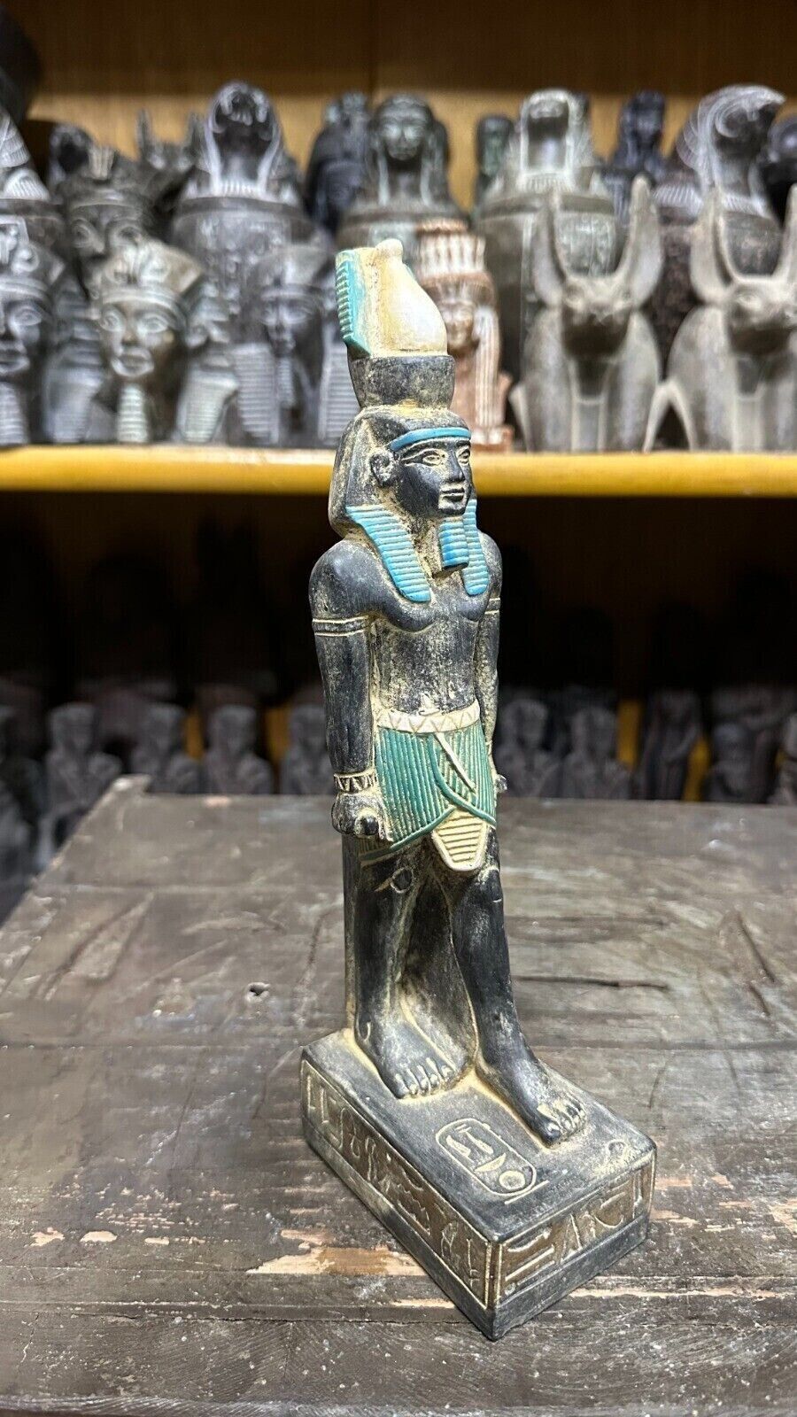 Rare statue of ancient Egyptian antiquities for the Egyptian King Ramses II BC