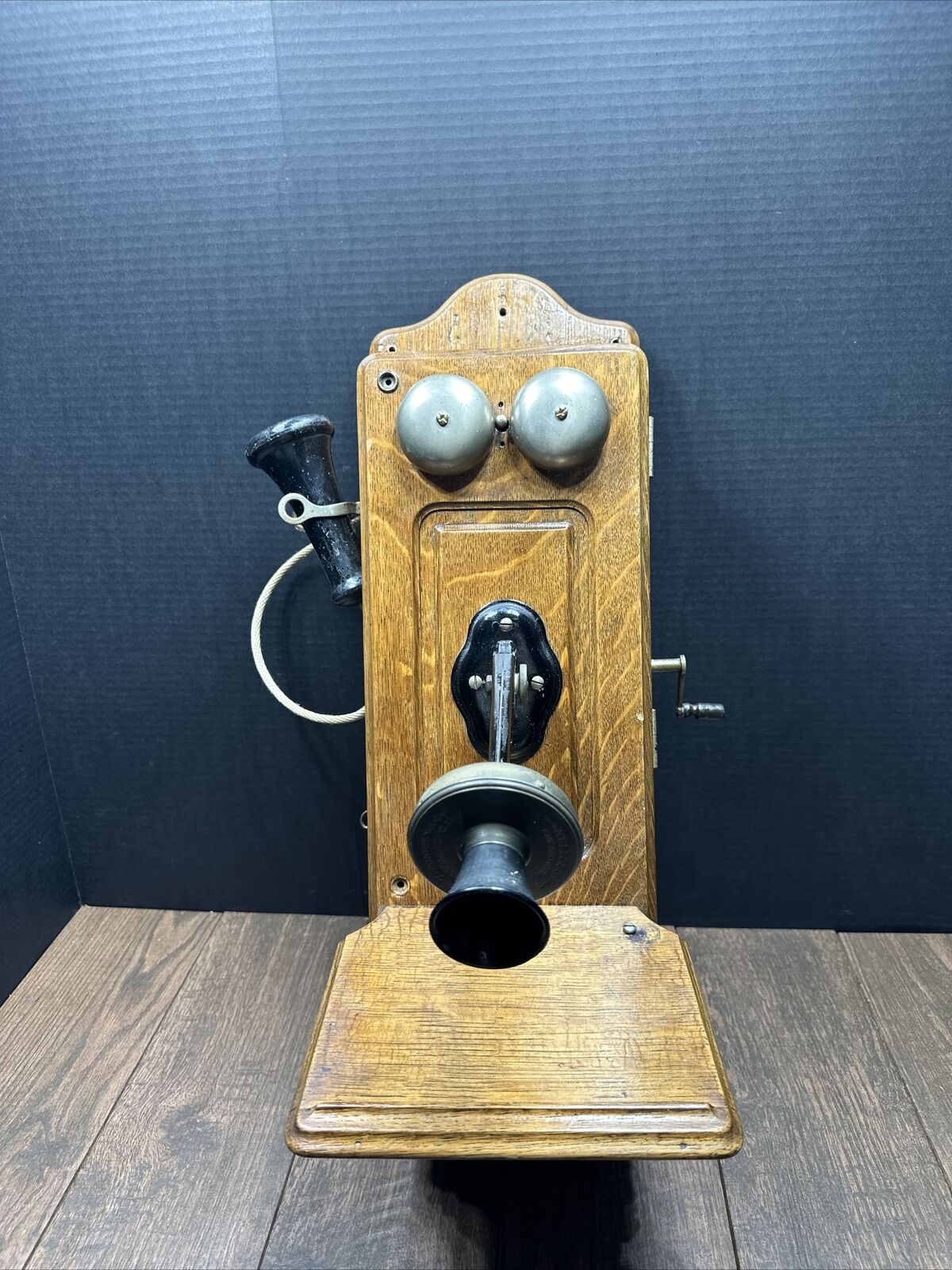 Antique Kellogg Oak Wall Phone Chicago USA PAT’D NOV,26,1901