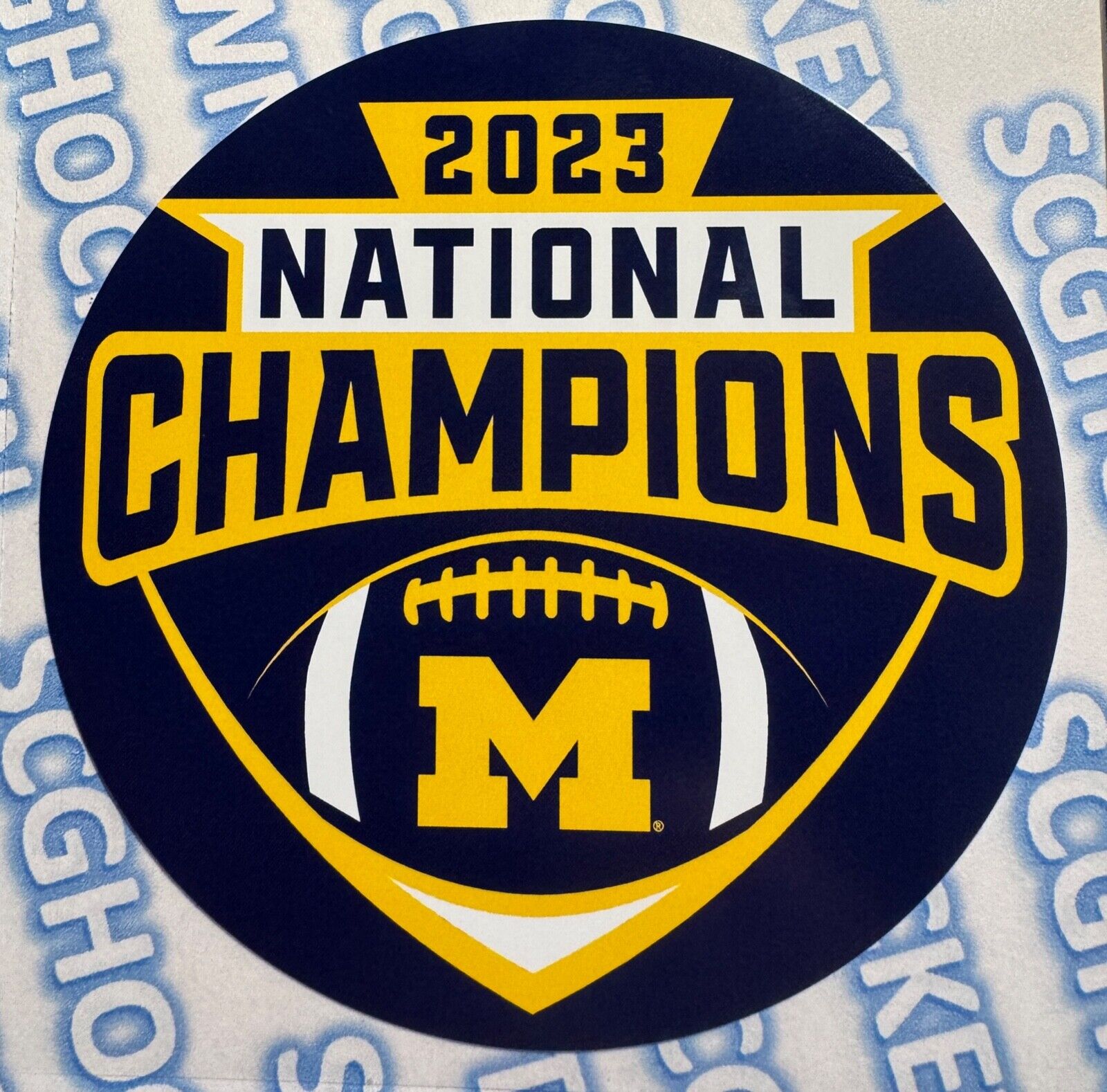 🔥2023 NATIONAL CHAMPIONS MICHIGAN WOLVERINES COLOR DECAL STICKER 2024