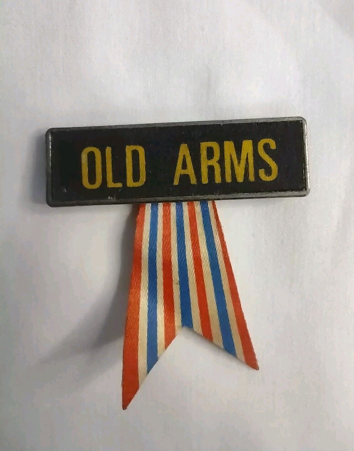 Old Vintage Antique Old Arms Pin Pocket Clip Patriotic Red White Blue Rare