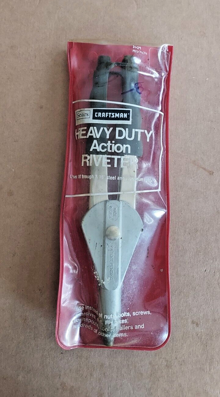 Vintage Sears Craftsman Heavy Duty Riveter and case. Made in USA.