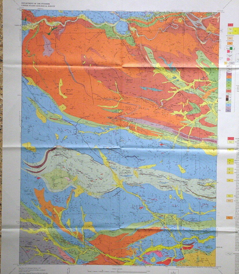 USGS SQUAW PASS QUADRANGLE, COLORADO GEOLOGIC MAP 1976 Jefferson Gilpin Clear Ck