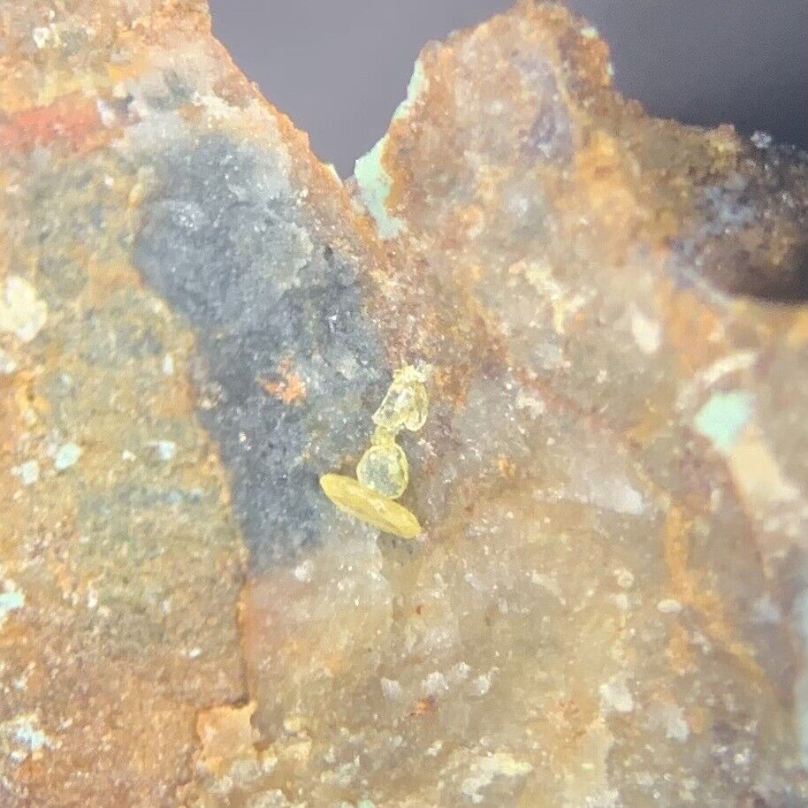 Small Molybdofornacite Crystal Micro Dulcinea Mine Carrera Pinto CHILE