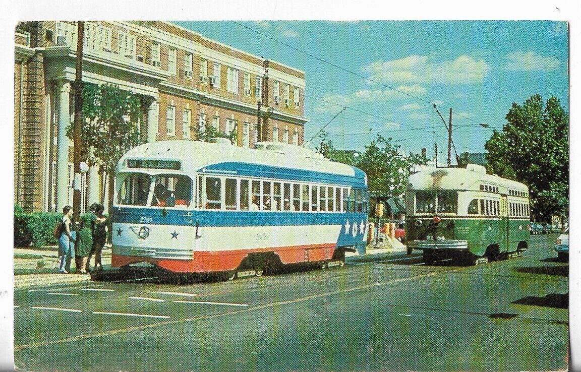 Vtg Postcard- Philadelphia\'s Historic Trolley \