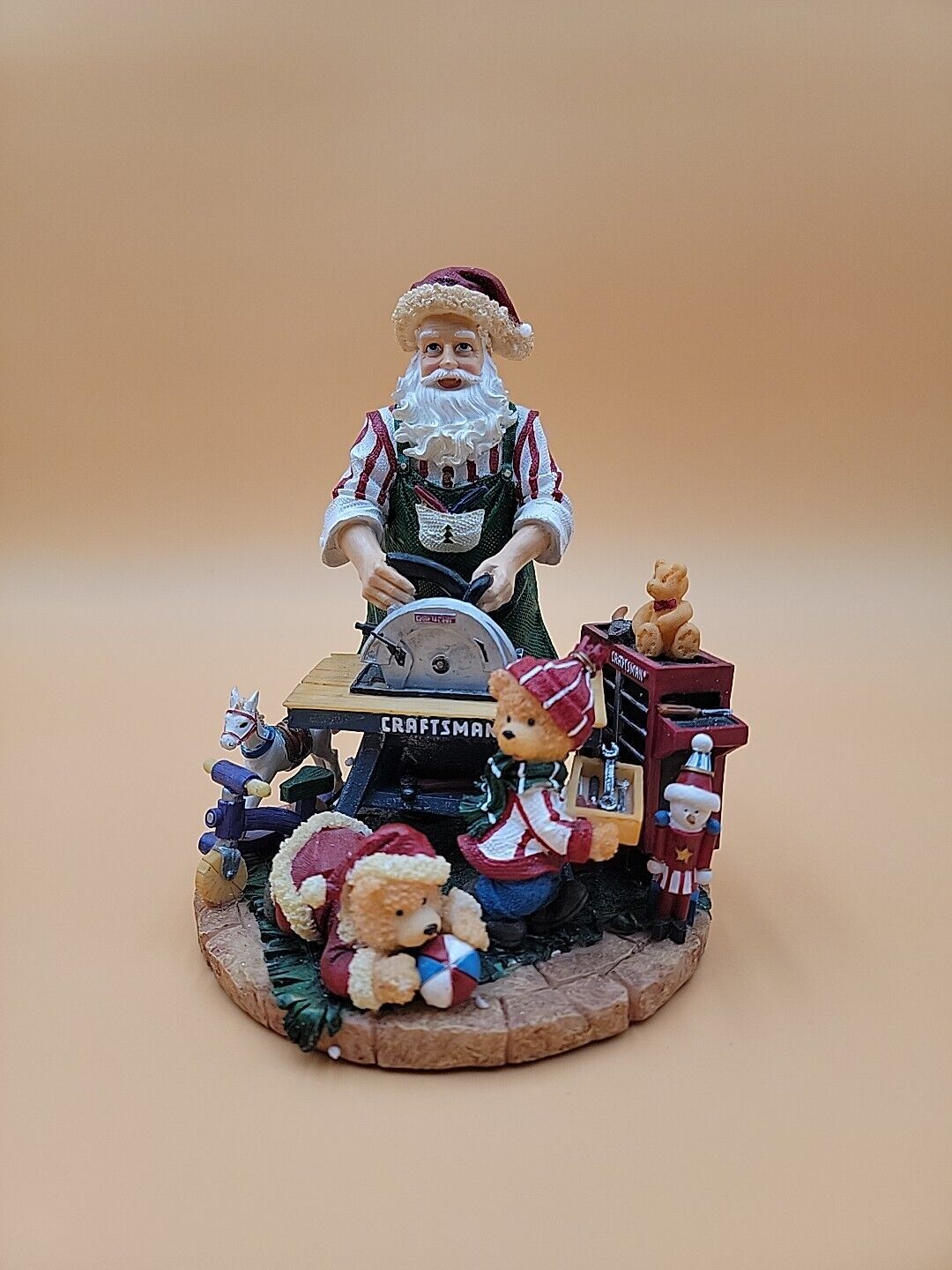2003 Craftsman Working Santa Figurine Table Piece Christmas Sears Collectible