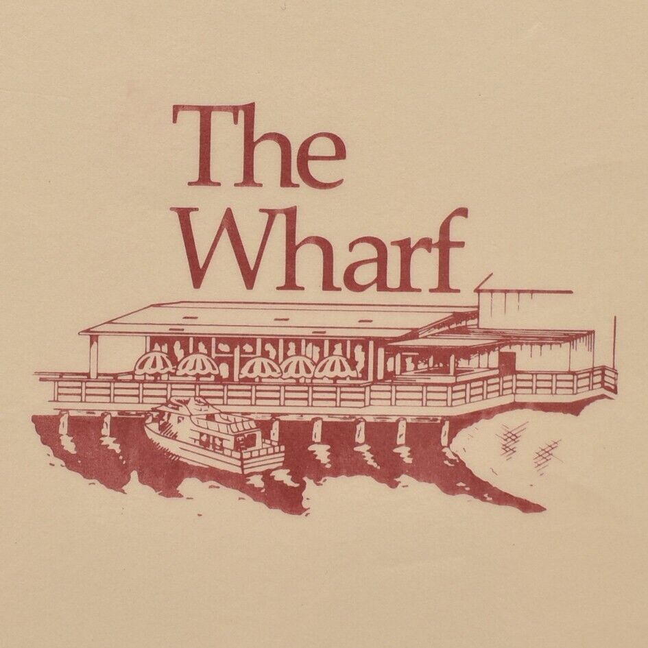 1988 The Wharf Restaurant Menu Waterway 708 West Burk Avenue Wildwood New Jersey