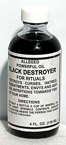 Black Negative Energy Destroyer Negro Destructor 4 oz Oil Ritual Magick Spells