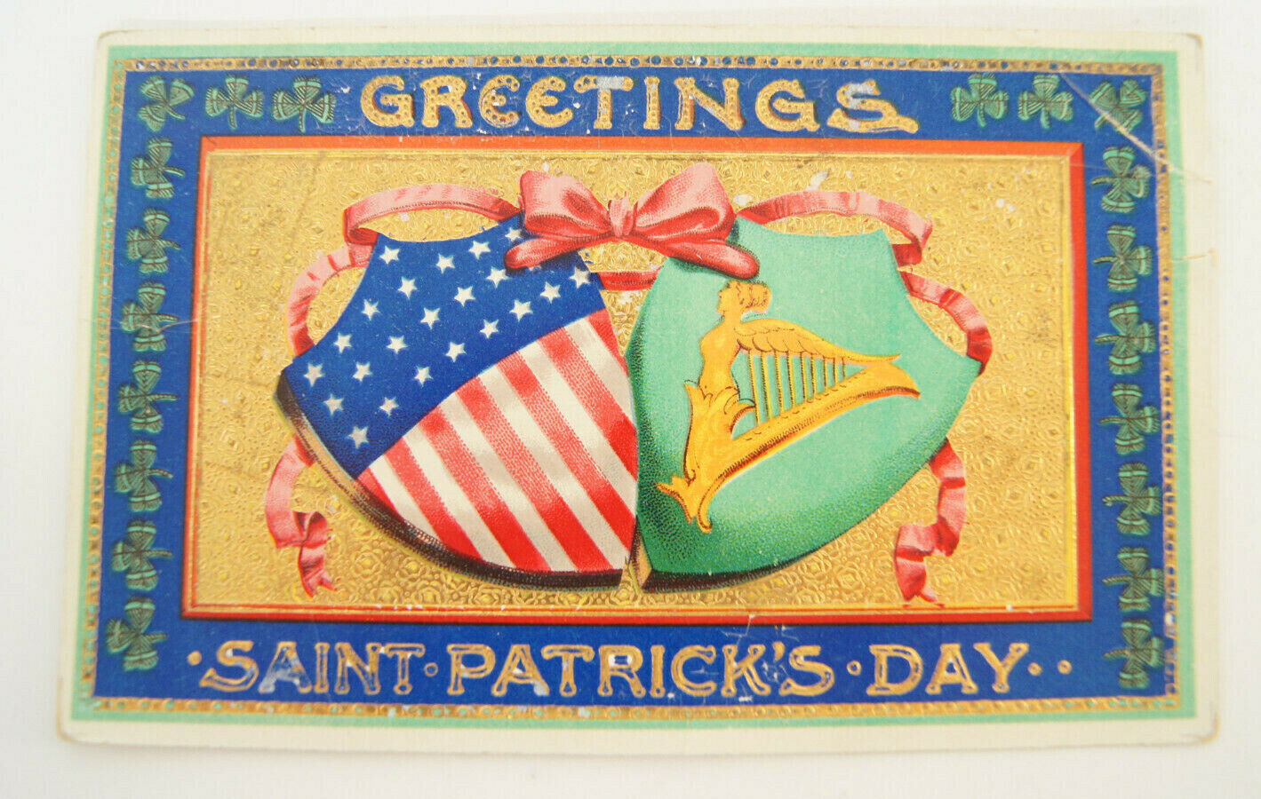 c. 1914 Saint Patrick\'s Day Greetings Vintage Postcard Germany Series 7041