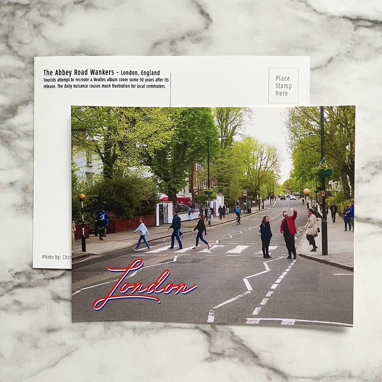 Funny London Postcard “Abbey Road Wankers” - England UK British Humour beatles