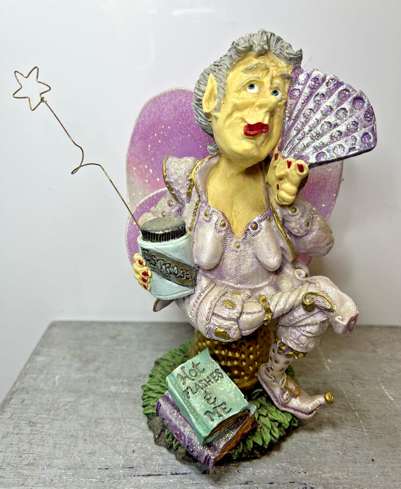 Doug Harris LUCINDA Magical Menopause FAIRY Grandma FLASHES Figurine