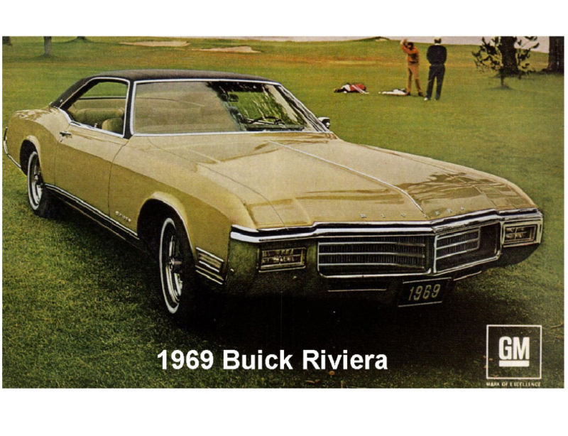 1969 Buick Riviera  Refrigerator /Tool Box Magnet Gift Card Insert