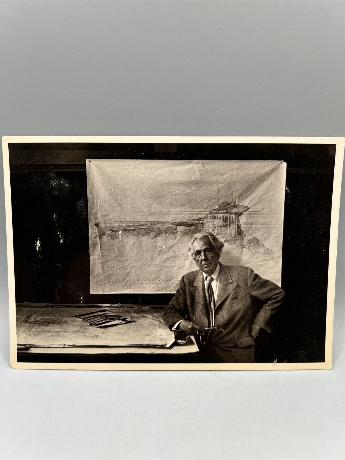 Vintage Photo Postcard Frank Lloyd Wright Wisconsin 1947
