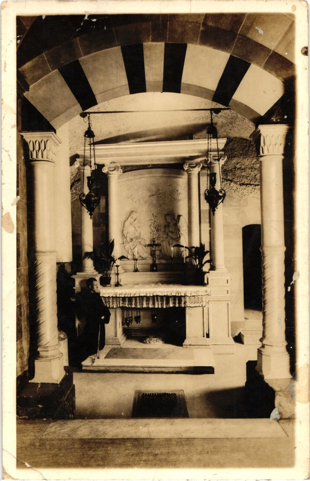 Altar of the Annunciation Monastery Washington DC RPPC Real Photo 1910s