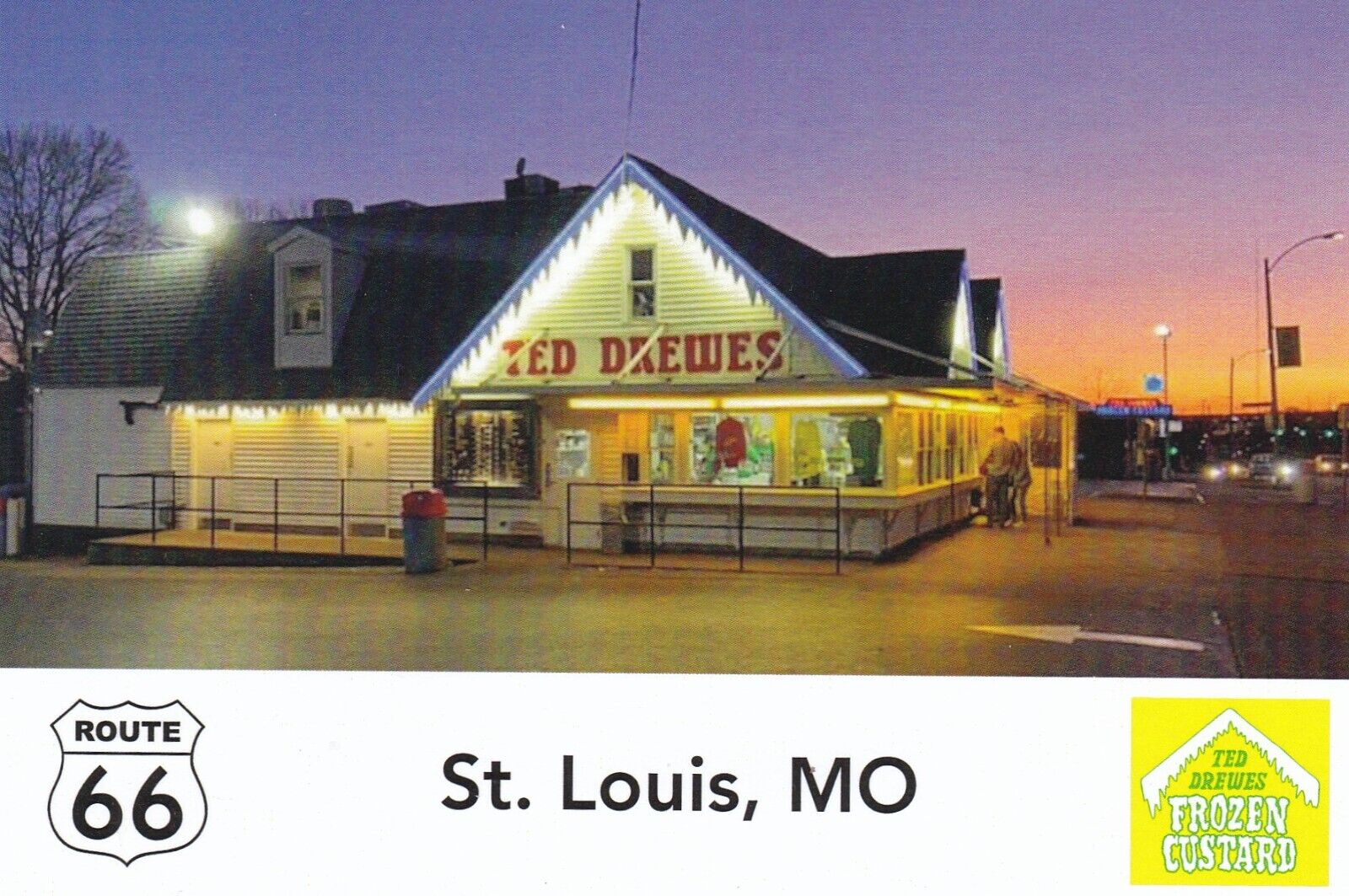 Route 66 Ted Drews Frozen Custard Shop St. Louis Missouri Postcard 2000\'s .