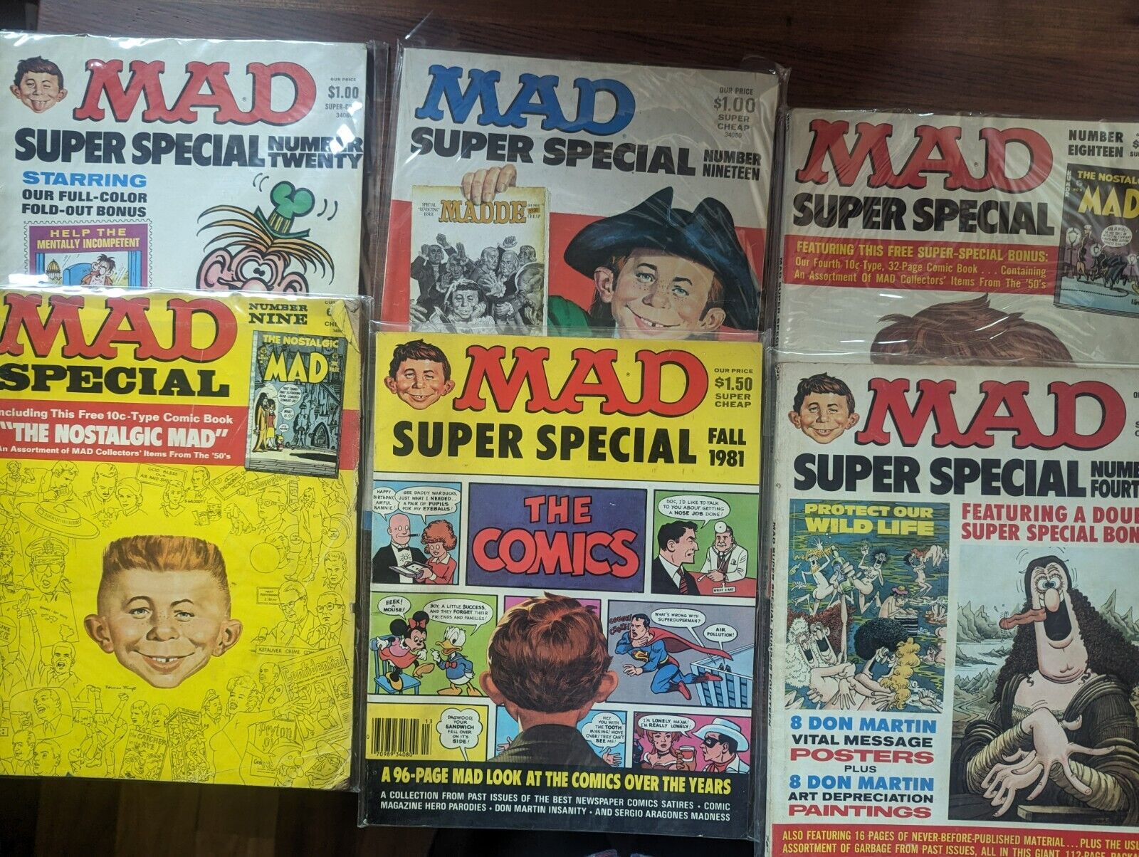MAD magazine Super Special  9,14,18,19,20, and 1981 (Don Martin)