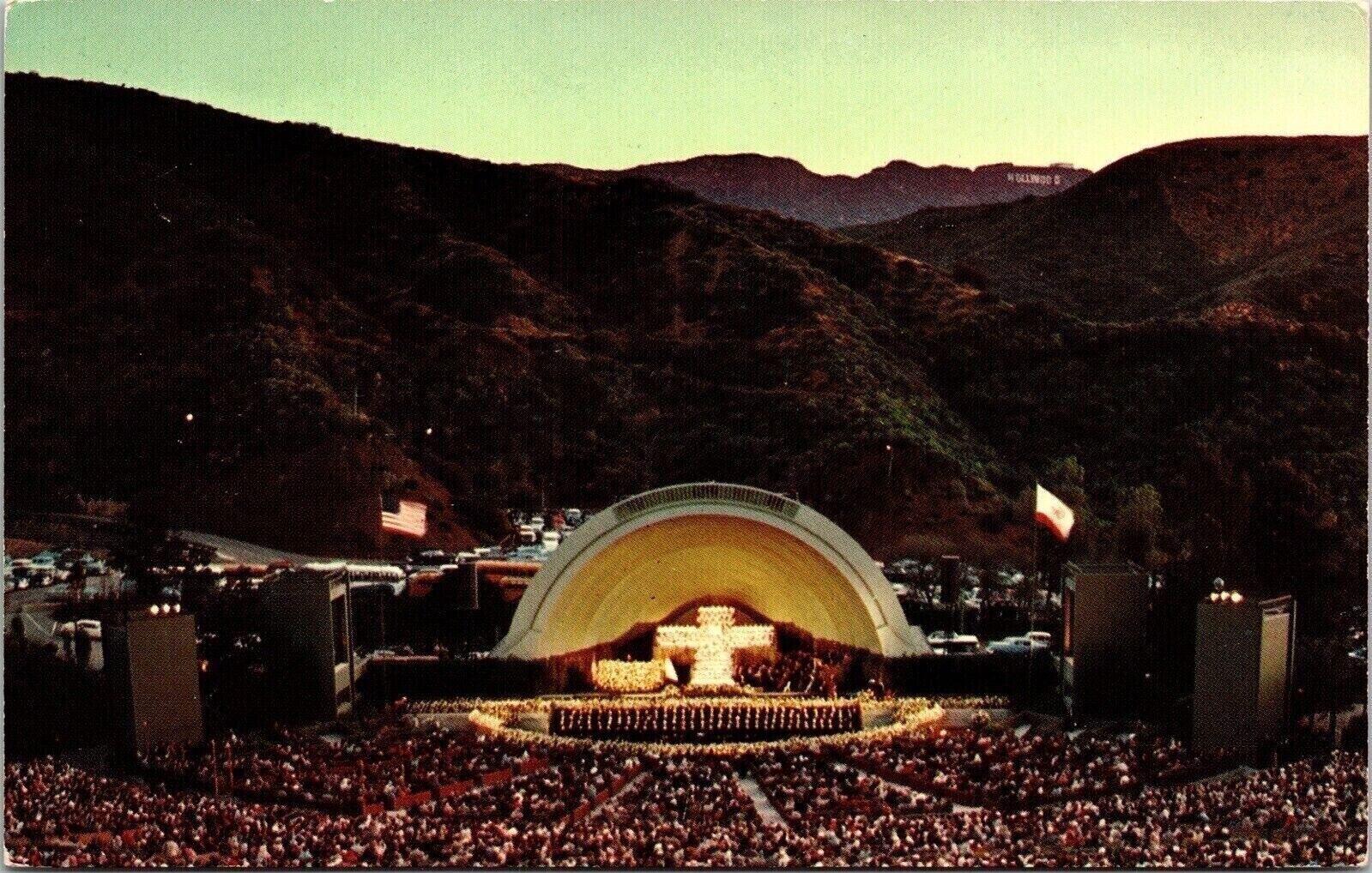 Hollywood Bowl California  Ca Easter Sunrise Service Amphitheatre Postcard