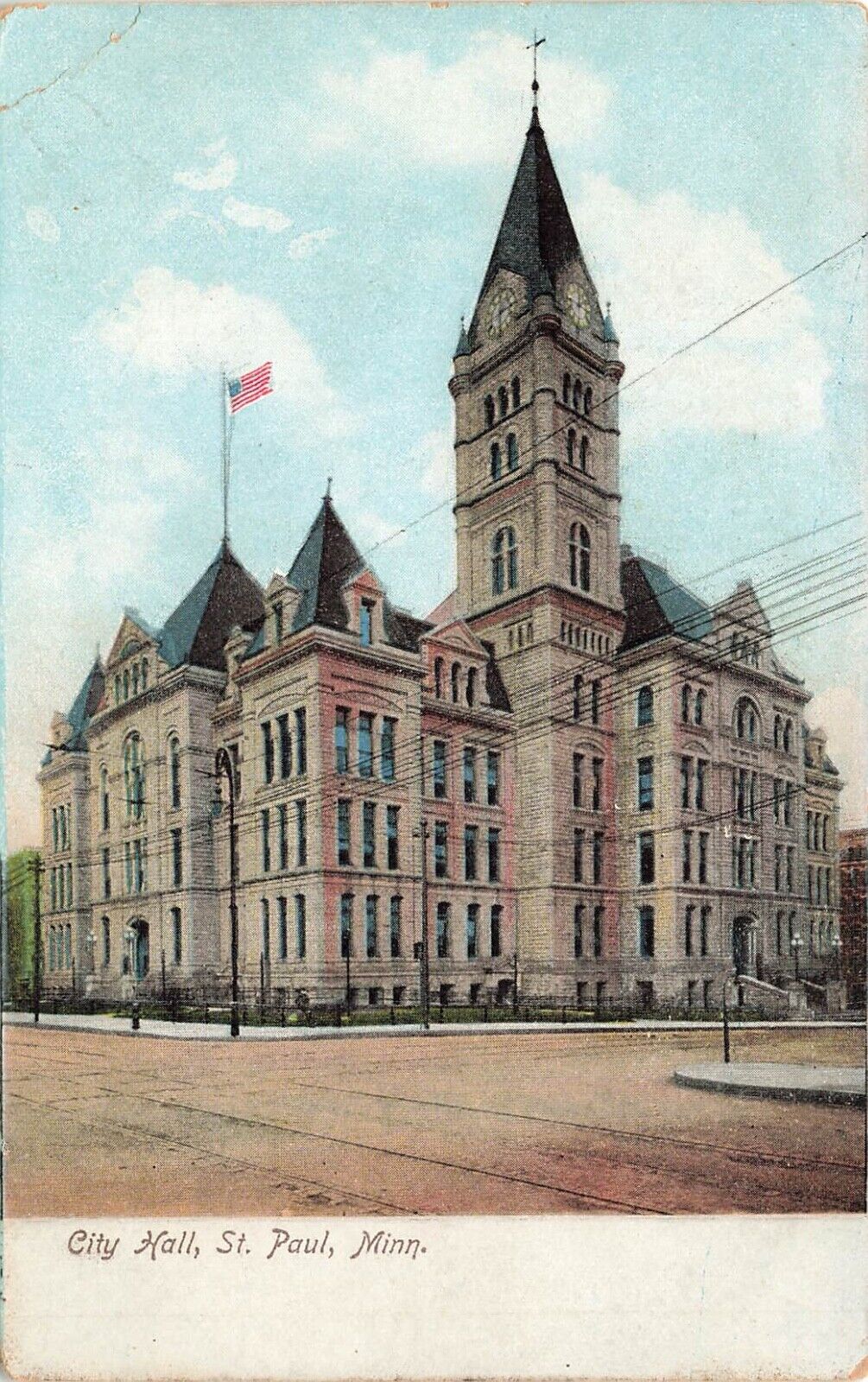 Postcard City Hall  Minneapolis Minnesota Undivided Back