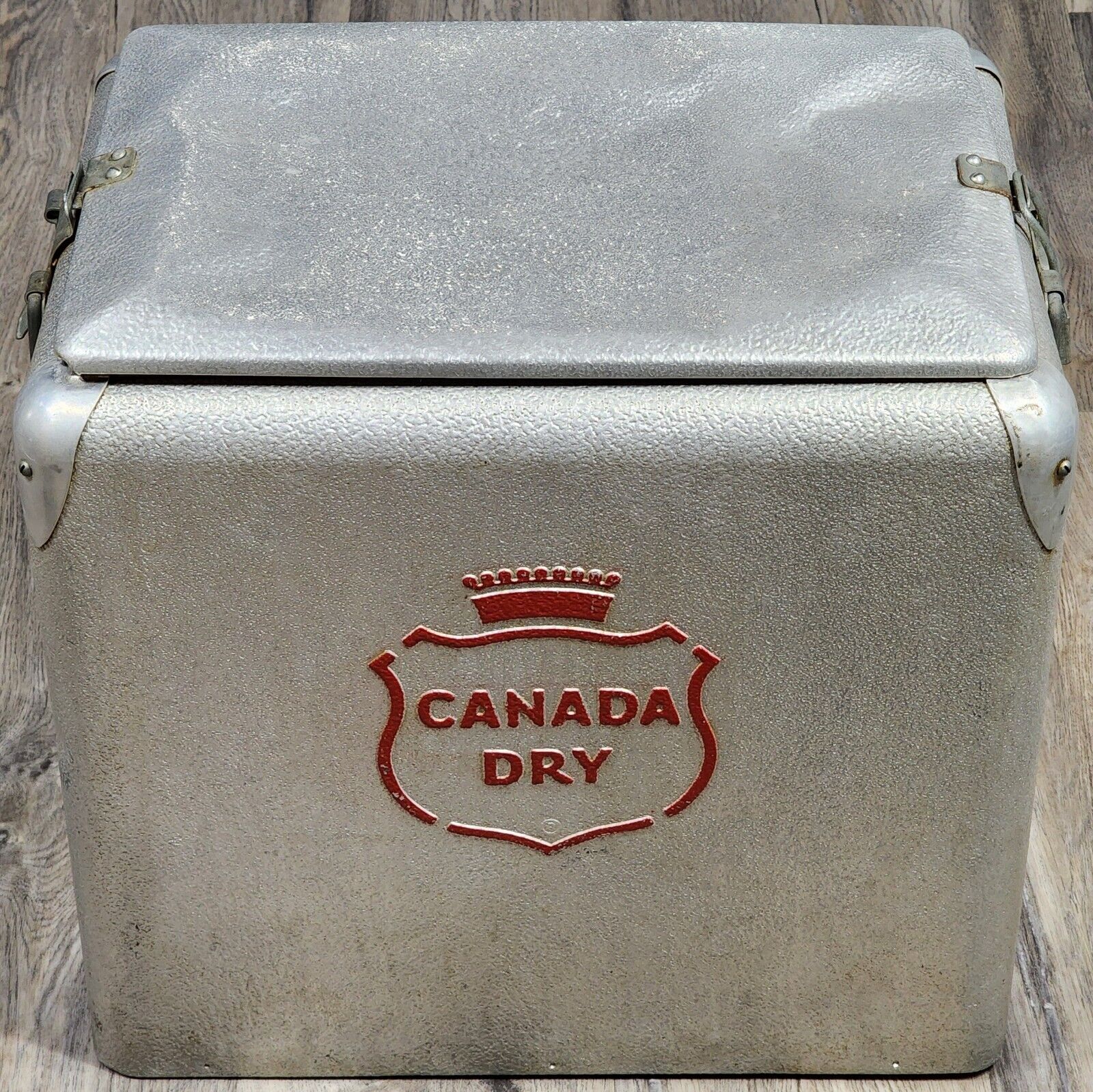 Vintage Canada Dry Metal Aluminum Cooler Ice Chest Can Opener With Insert Tray