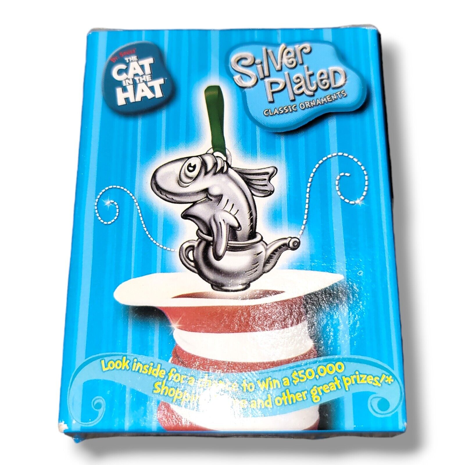 Dr. Seuss’ The Cat In The Hat “The Fish In A Dish” 2003 Silver Plated Ornament