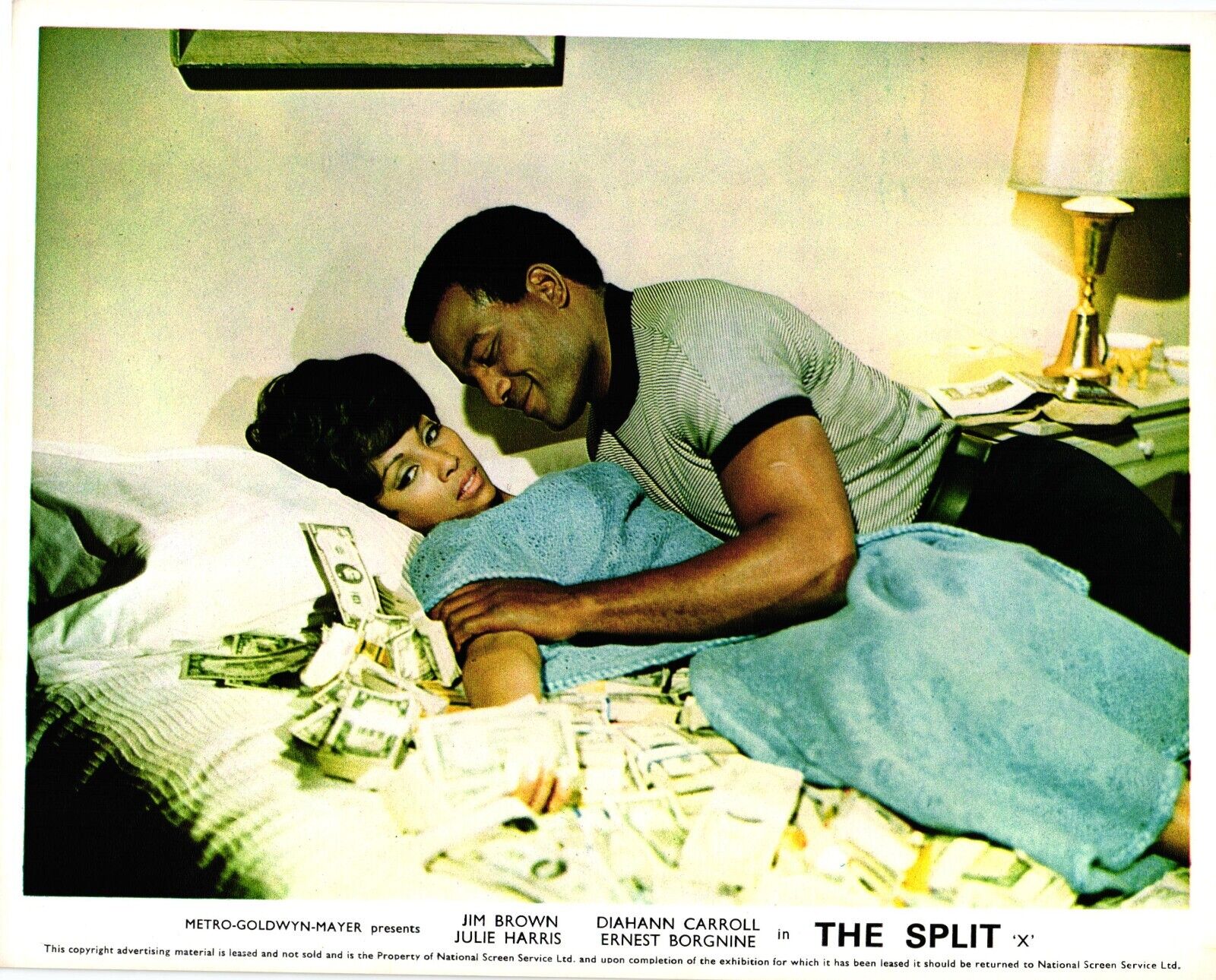 Jim Brown Diahann Carroll 8 x The Split  1968 Original Lobby Cards