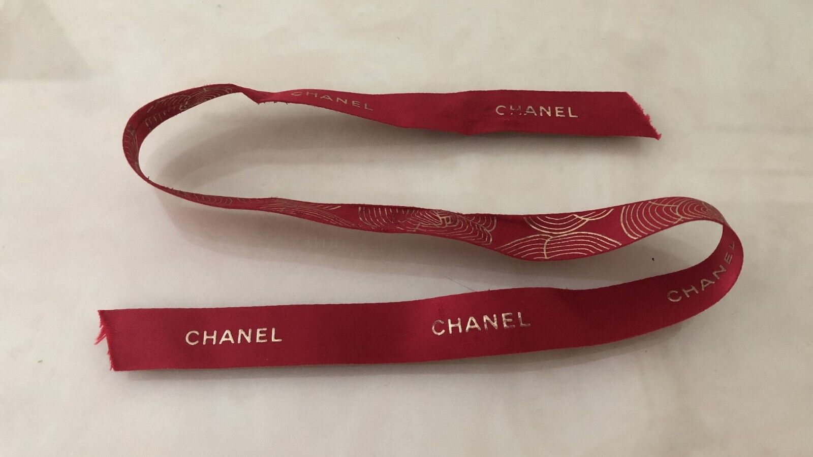 CHANEL Red Ribbon 50cm Mothers Day Christmas Gift Wrap Jewellery Perfume Bags