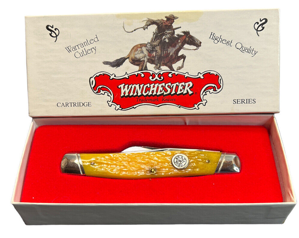 Pocketknife Winchester 3948 1995 Stockman *Yellow* Bone Catr. KP-1209