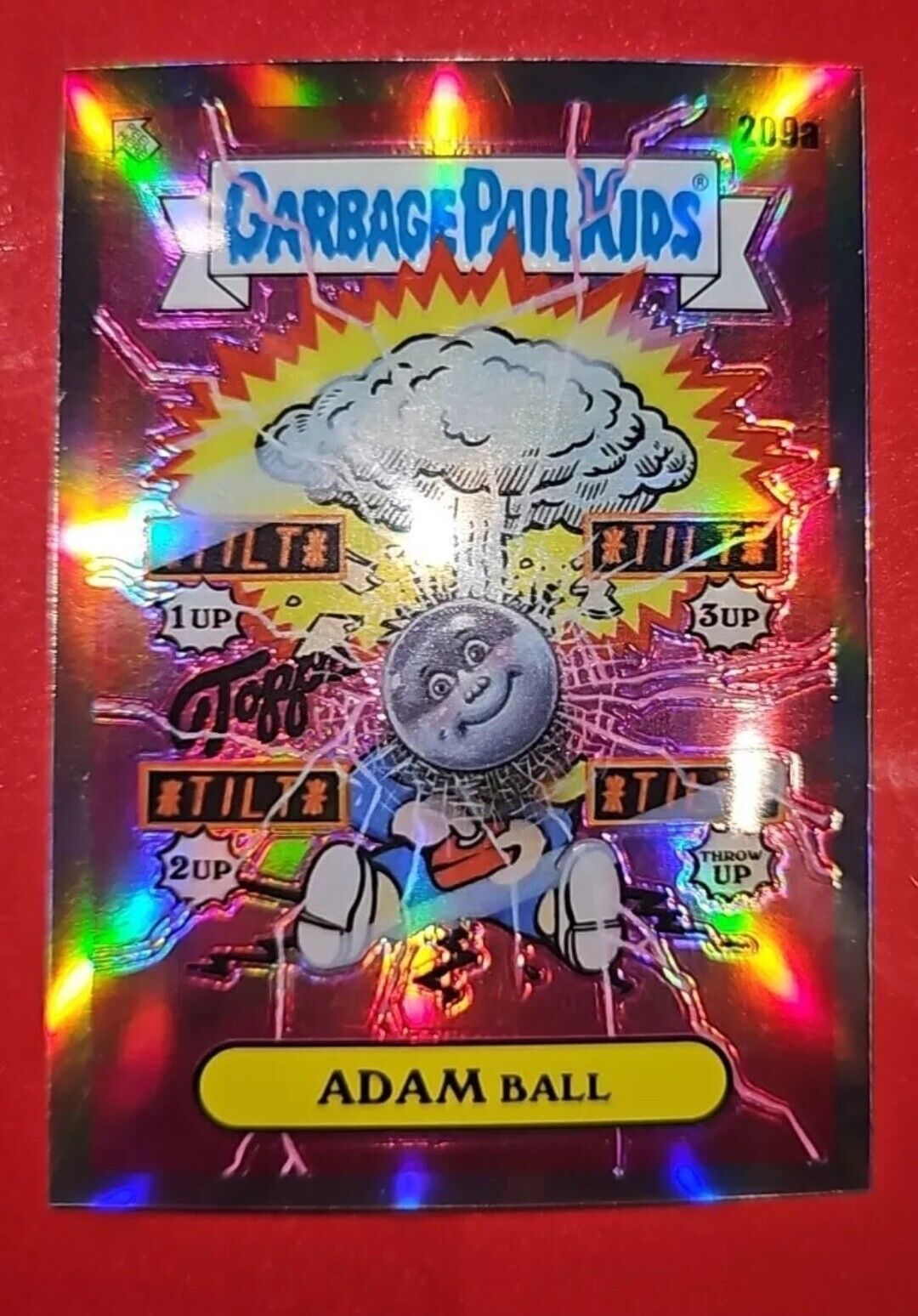 2022 Garbage Pail Kids Basic Chrome Refractor Card 209a Adam Ball