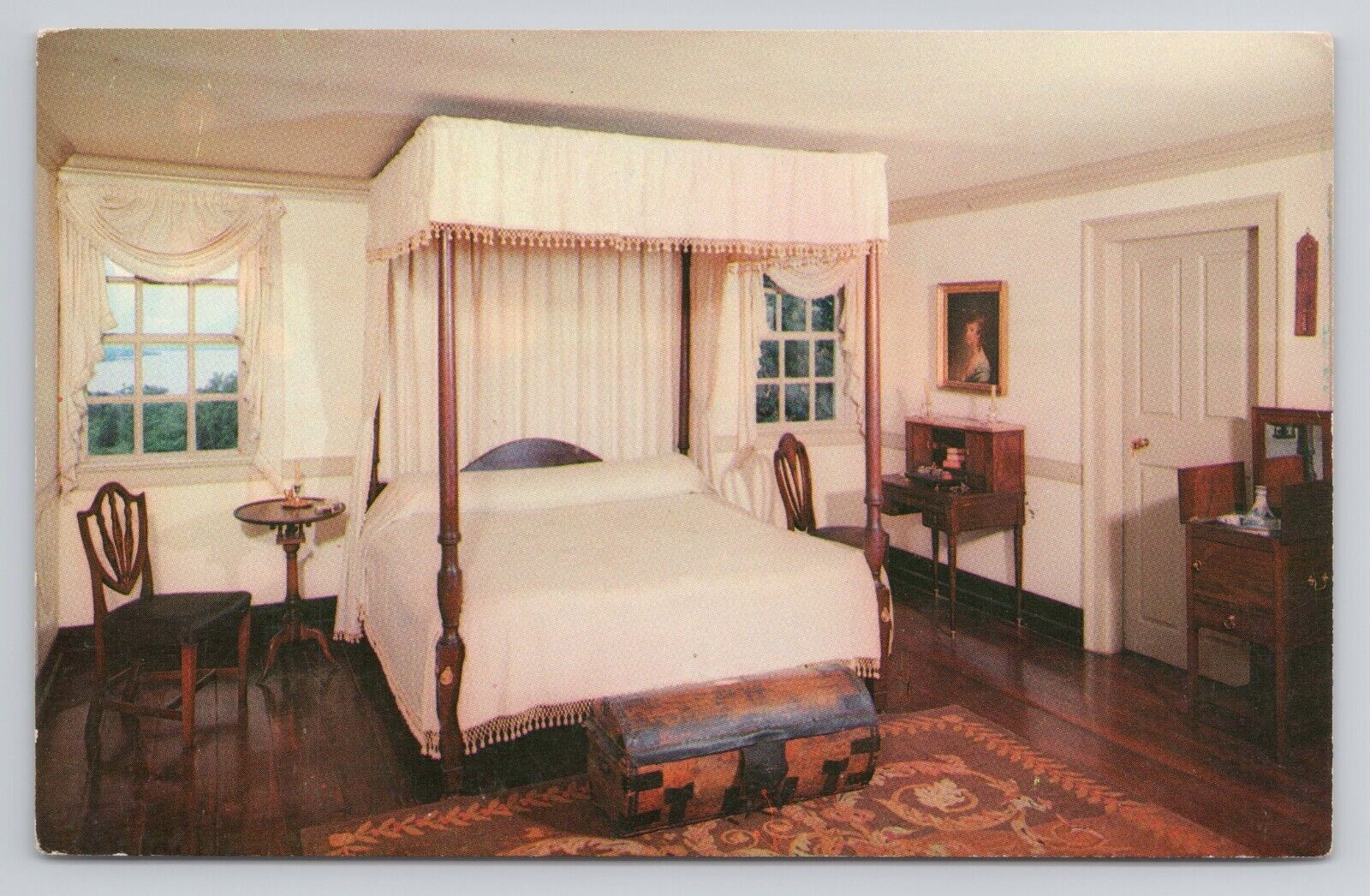 Washington\'s Bedroom at Mount Vernon Chrome Postcard 1309