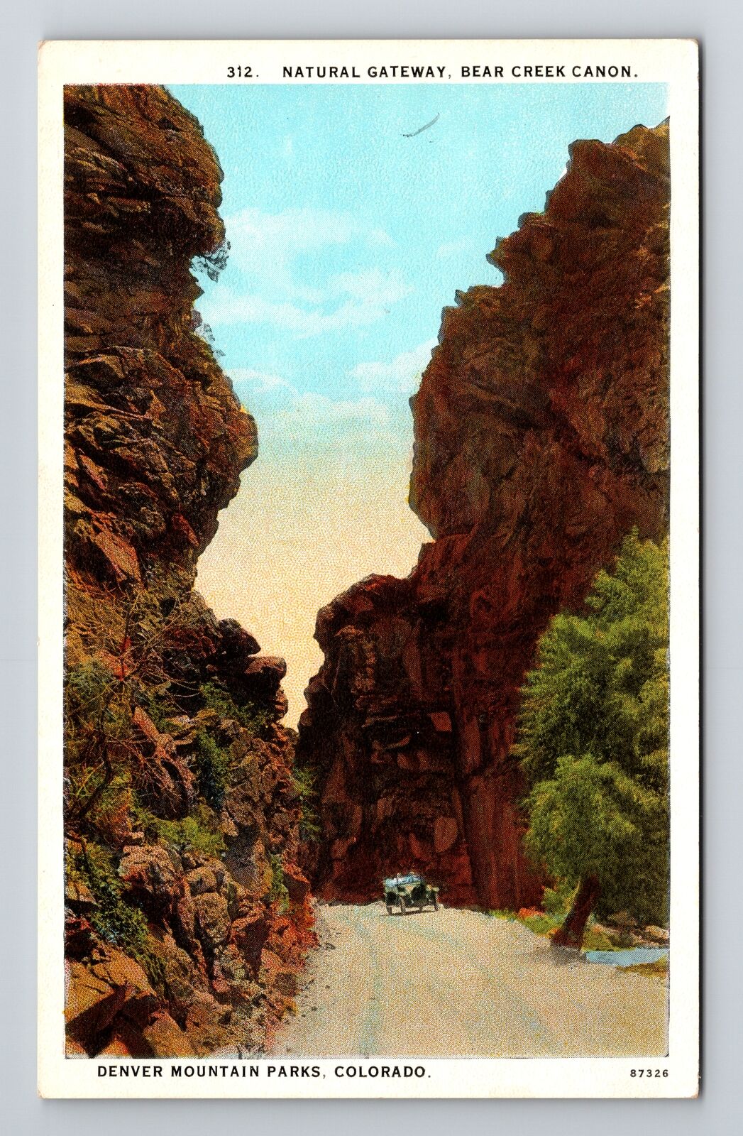 Bear Creek Canyon CO-Colorado Natural Gateway Mountain Parks Vintage Postcard