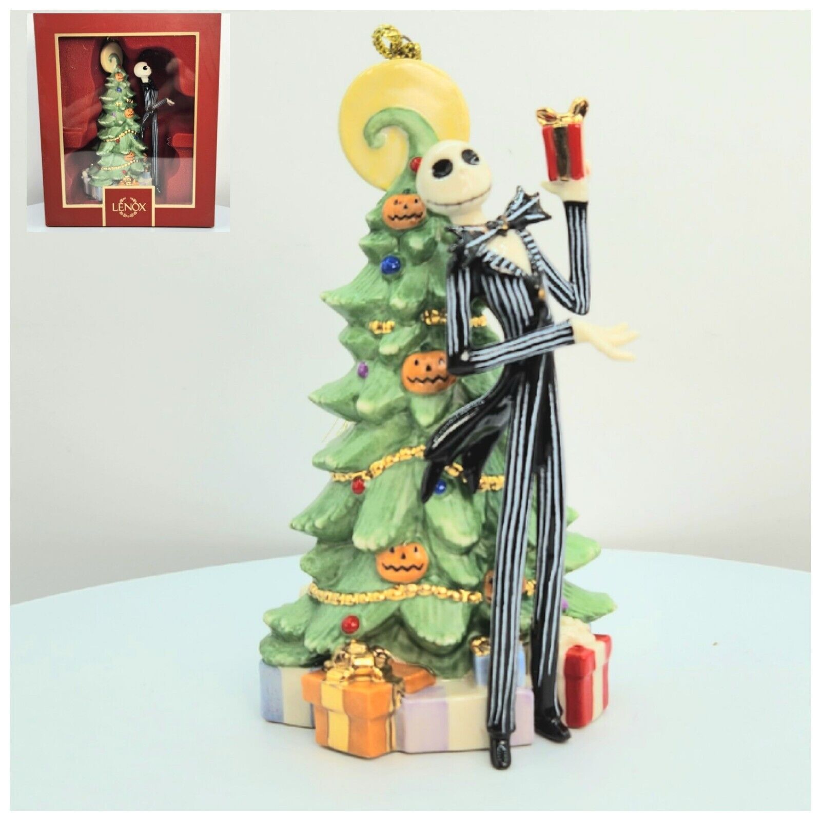 🤍Lenox Nightmare Before Christmas Jack Skellington And Tree Ornament