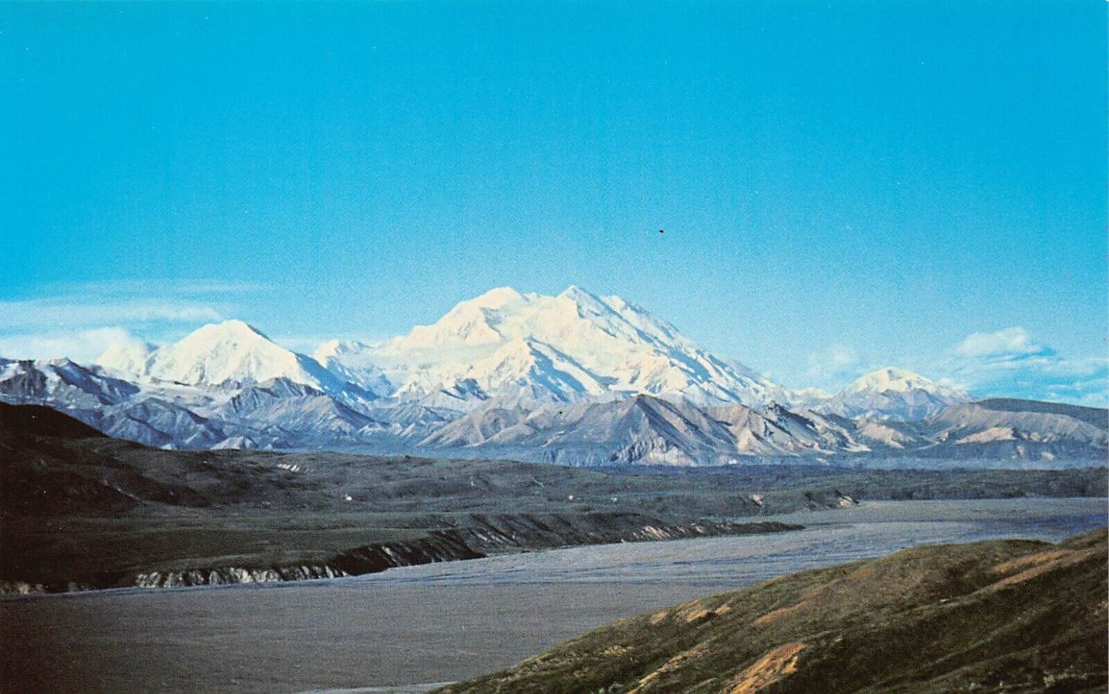 Camp Eielson Military Air Force Base Mount McKinley Alaska Vtg Postcard D44