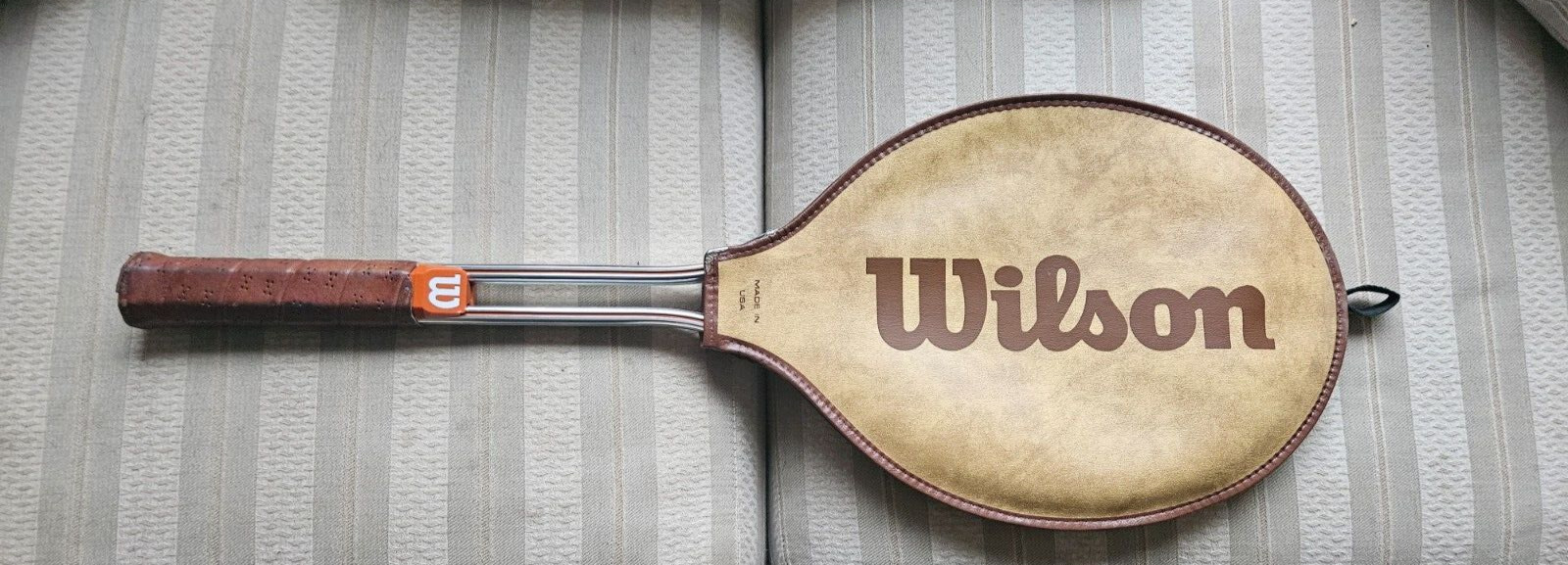 Vintage Wilson Tennis Racket With Brown Zipper Case