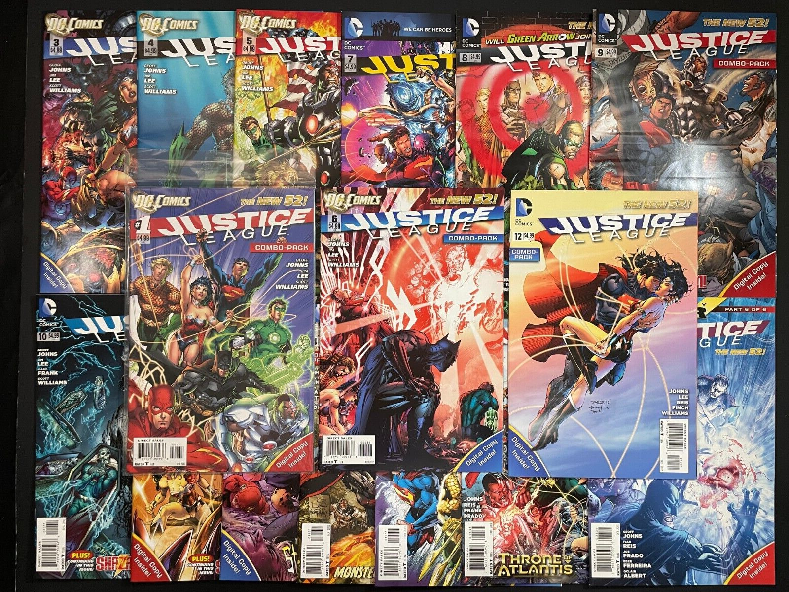 Justice League VARIANT comic lot COMBO PACK Geoff Johns Jim Lee DC 2011 New 52